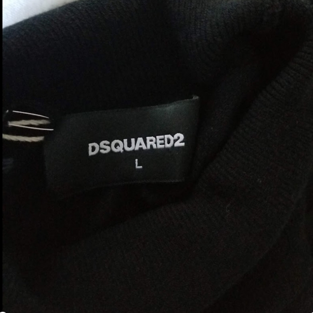 Dsquared2 Black Turtleneck Long Sleeve Pullover Sweater Size L Large - Picture 6 of 8